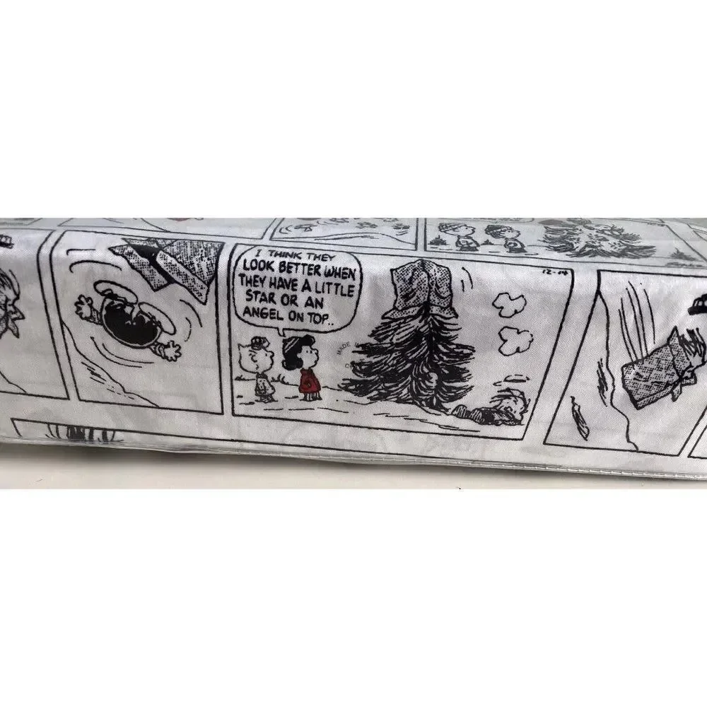 Peanuts Snoopy Holiday Christmas Comic Strip Queen Size‎ Soft Sheet Set NEW